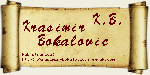 Krasimir Bokalović vizit kartica